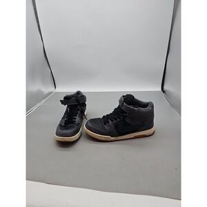 Nike SB Dunk‎ Mid Black Gray White Mid Top Skateboarding Sneakers Sz 6Y